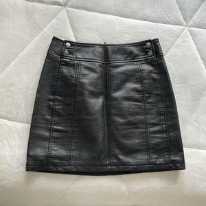 Free People Faux Leather Skirt